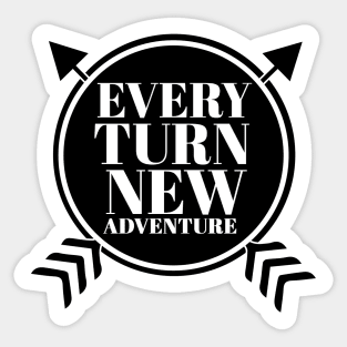 Every Turn New Adventure Logo Sticker